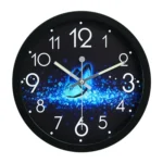 1207B Romantic LED Radical Hanging Clock Living Room Metal Nightlight Wall Clock