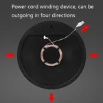 6620 12 Inch LED Simple Wall Clock Living Room Round Silent Digital Temperature And Humidity Electronic Clock - Image 5