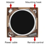 6620 12 Inch LED Simple Wall Clock Living Room Round Silent Digital Temperature And Humidity Electronic Clock - Image 7