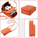 Ladies Mobile Phone Bag PU Vertical Large Capacity Mobile Phone Single-Shoulder Messenger Bag - Image 3