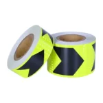 2 PCS Fluorescent Yellow Black Arrow Truck Sign Sticker Corridor Reflective Floor Stickers - Image 2