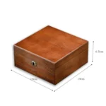 6 Slots Willow Watch Storage Box Jewelry Collection Display Box With Lock - Image 3