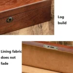 6 Slots Willow Watch Storage Box Jewelry Collection Display Box With Lock - Image 4