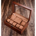 Wooden Watch Storage Box Jewelry Double-Layer Storage Display Box With Lock - Image 2