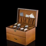 Wooden Double-Layer Watch Storage Box With Lock Jewelry Collection Display Box - Image 3