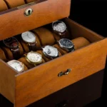Wooden Double-Layer Watch Storage Box With Lock Jewelry Collection Display Box - Image 4