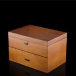 Wooden Double-Layer Watch Storage Box With Lock Jewelry Collection Display Box - Image 6