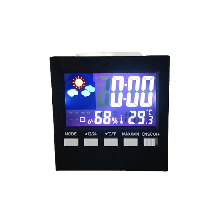 TBD0570092101_B1.webp 2159 Household Temperature And Humidity Display Alarm Clock Indoor Electronic Digital Display Multi-Function Color Screen Clock - Image 2