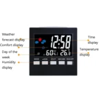 2159 Household Temperature And Humidity Display Alarm Clock Indoor Electronic Digital Display Multi-Function Color Screen Clock - Image 5