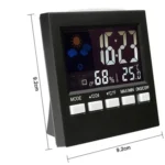 2159 Household Temperature And Humidity Display Alarm Clock Indoor Electronic Digital Display Multi-Function Color Screen Clock - Image 6