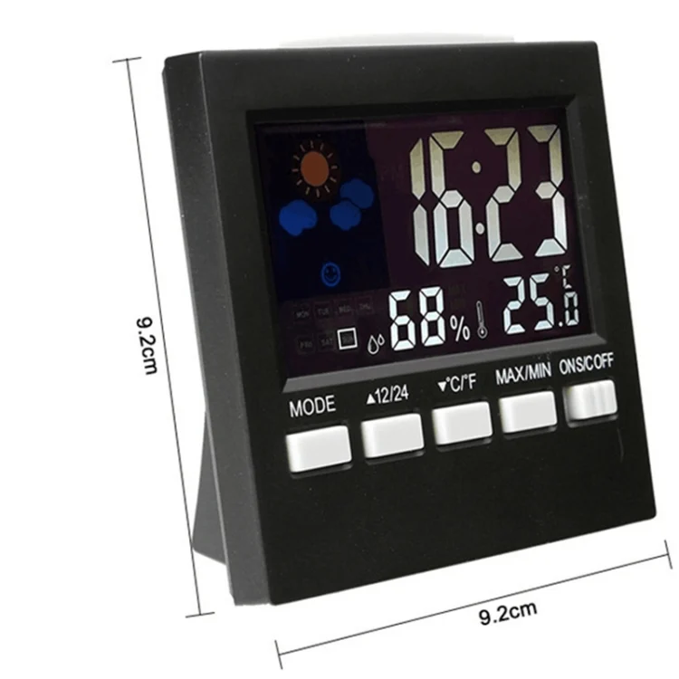 TBD0570092101_B5.webp 2159 Household Temperature And Humidity Display Alarm Clock Indoor Electronic Digital Display Multi-Function Color Screen Clock - Image 6