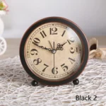 G51 Personality Retro Alarm Clock Bed Mute Metal Student Alarm Clock, Colour: Black 2 - Image 6