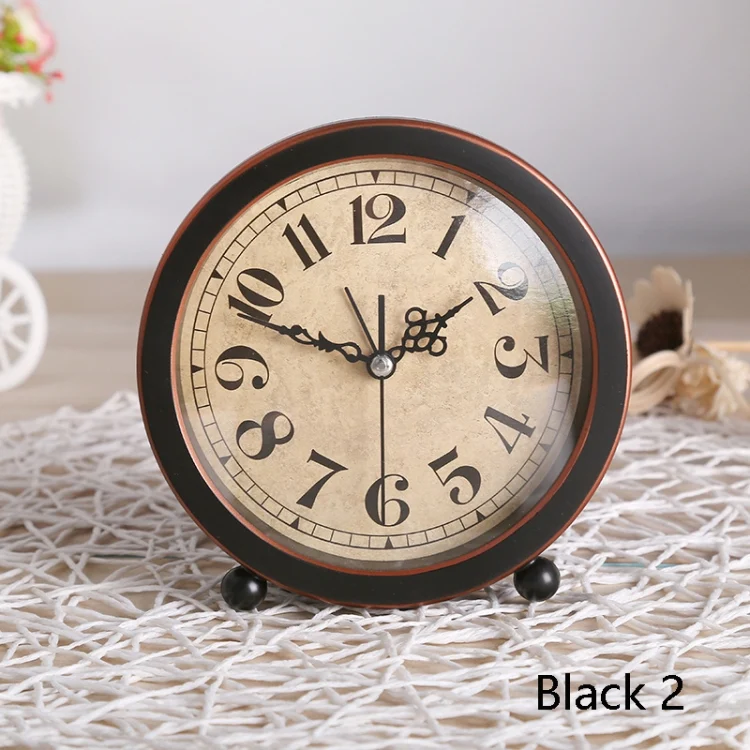 TBD0570094803_1.webp G51 Personality Retro Alarm Clock Bed Mute Metal Student Alarm Clock, Colour: Black 2 - Image 6