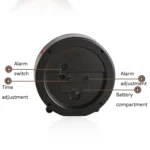 G51 Personality Retro Alarm Clock Bed Mute Metal Student Alarm Clock, Colour: Black 2 - Image 3