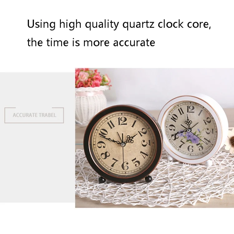 TBD0570094803_B3.webp G51 Personality Retro Alarm Clock Bed Mute Metal Student Alarm Clock, Colour: Black 2 - Image 4