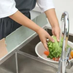 Kitchen Sink Water Baffle And Sink Heightened Splash Water Resistant Silicone Baffle, Specification: Blue - Image 4