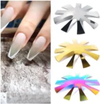 Nail Art Tool Crystal Nail Making Plastic Steel Plate Model, Specification: Gold - Image 2
