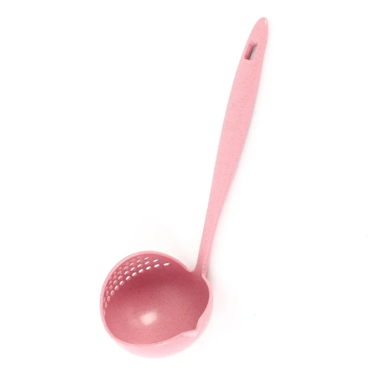 TBD057089101A_1.webp Wheat straw soup spoon colander two-in-one environmental tableware hot pot dual-use spoon Colanders Strainers - Image 2