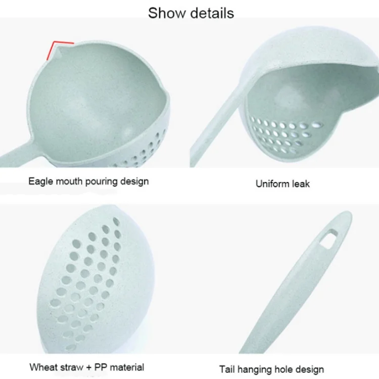 TBD057089101A_3.webp Wheat straw soup spoon colander two-in-one environmental tableware hot pot dual-use spoon Colanders Strainers - Image 4