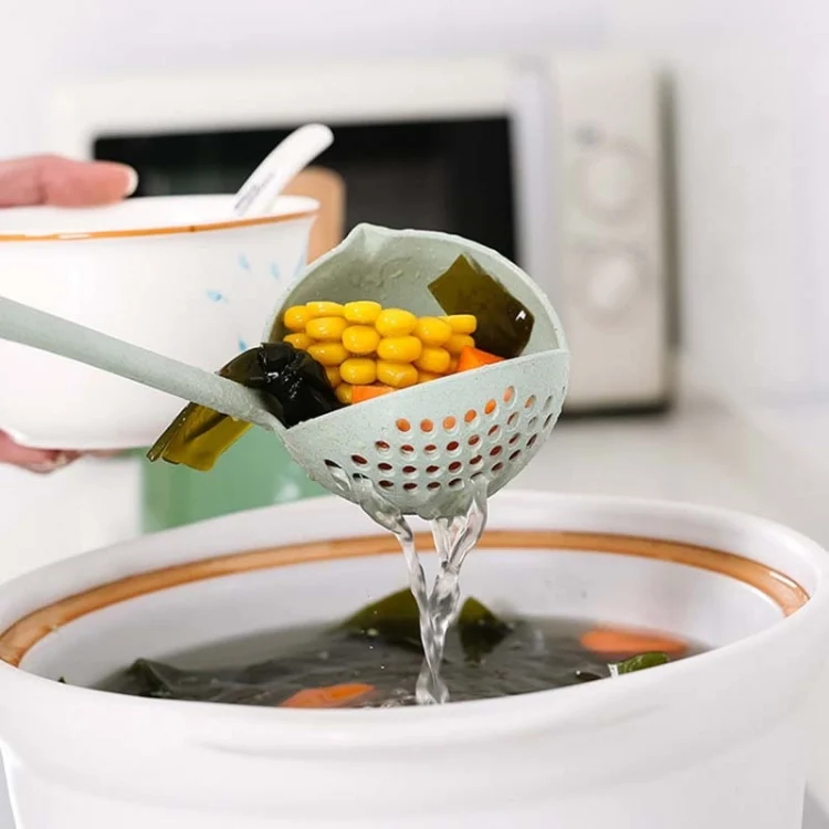 TBD057089101A_4.webp Wheat straw soup spoon colander two-in-one environmental tableware hot pot dual-use spoon Colanders Strainers - Image 5