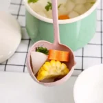 Wheat straw soup spoon colander two-in-one environmental tableware hot pot dual-use spoon Colanders Strainers - Image 6