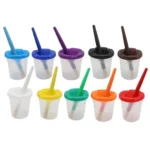 Children Plastic Pen Cup Bristles Graffiti Painting Brush Set - Image 2