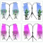 USB 40W 12V LED Plant Growth Supplement Light With RF Remote Control Floor Folding Tripod Without Power Adapter, Style: Square Version - Image 5