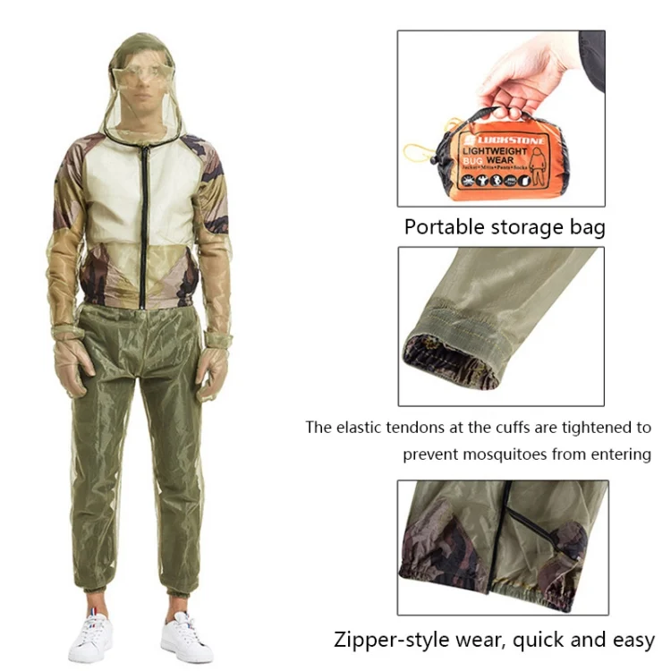 TBD0571372202_B4.webp Camping Adventure Anti-Mosquito Bite Suit Summer Outdoor Fishing Breathable Mesh Anti-Mosquito Suit, Specification: - Image 5