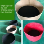 Felt Planting Barrel Indoor Outer Round Plant Bag Non-Woven Seedling Bag - Image 5
