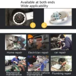 10 PCS / Set Mini Mirror Polished Opening Wrench Plum Two-Purpose Pocket Wrench, Style: - Image 5