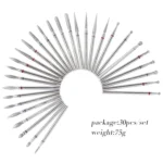 30 Pieces Nail Grinding Heads Set Gold Grinding Heads Nail Remover Tool Set - Image 4