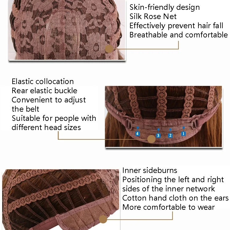 TBD0571751001_B4.webp Ladies Oblique Bangs Fluffy Pick Color Wig Short Curly Hair Hood - Image 5