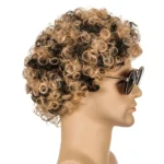 Men Wig Curls Hair Chemical Fiber Headgear - Image 5