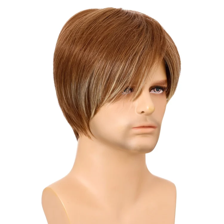 TBD0571752501B_1.webp Men Realistic Natural High Temperature Wire Short Wigs - Image 4