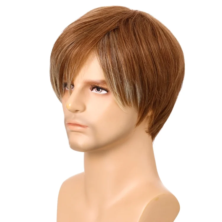 TBD0571752501B_2.webp Men Realistic Natural High Temperature Wire Short Wigs - Image 5