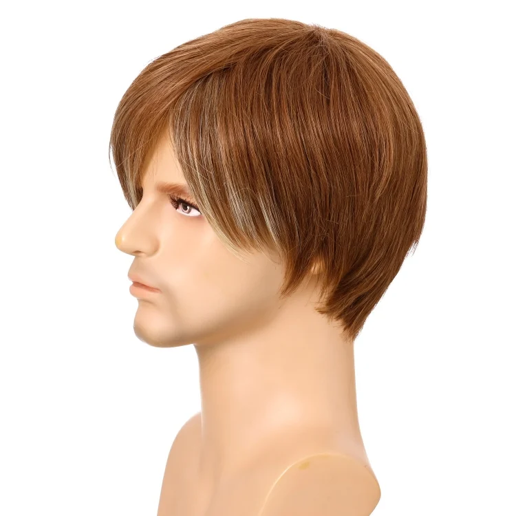 TBD0571752501B_3.webp Men Realistic Natural High Temperature Wire Short Wigs - Image 6