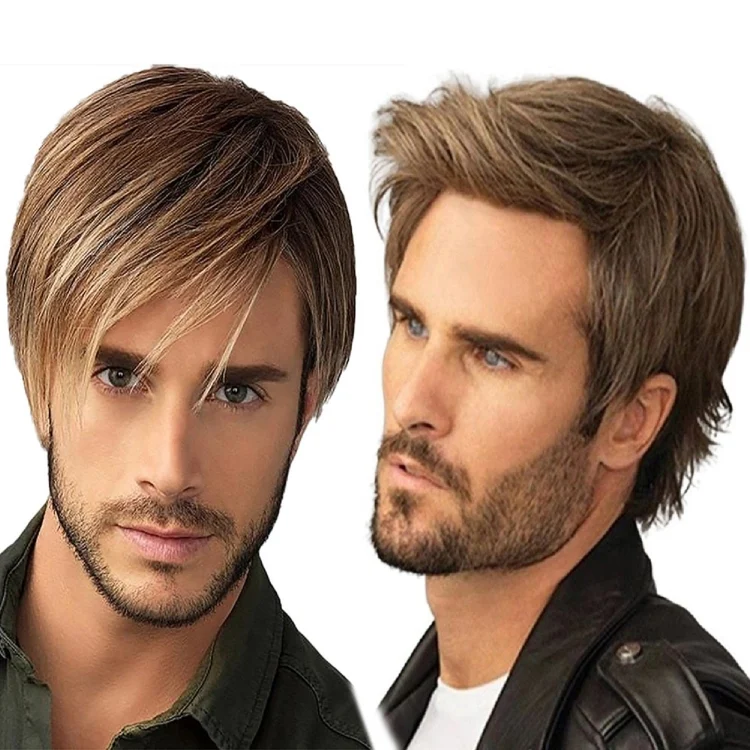 TBD0571752501_B2.webp Men Realistic Natural High Temperature Wire Short Wigs - Image 3