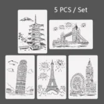 Painting Template Theme City A4 Label Template - Image 11