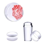Nail Printing Tool 3.6cm Print Head Frosted Transparent Chess Stamp With Cover
