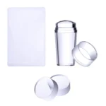 Nail Printing Tool 3.6cm Print Head Frosted Transparent Chess Stamp With Cover - Image 4