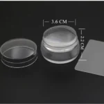 Nail Printing Tool 3.6cm Print Head Frosted Transparent Chess Stamp With Cover - Image 5