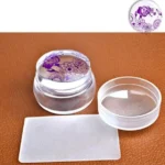Nail Printing Tool 3.6cm Print Head Frosted Transparent Chess Stamp With Cover - Image 6