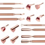 Rose Gold Double-headed Steel Nail Remover Set Clean Decontamination Remover Manicure Tool - Image 4