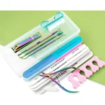 2 In 1 FABIYAN Color Titanium Nail Art Tool Set Dead Skin Shears Steel Push Nail File Pliers - Image 2