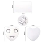 Beauty Makeup Stainless Steel Ring Palette Painted Palette Nail Set, Specification: Love Smile - Image 2