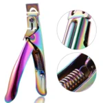 Nail Word Cut French U-Shaped Cut Fake Nail Cut Stainless Steel Nail Knife, Color Classification: Silver - Image 4
