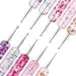 5 In 1 Nail Double-Headed Drill Pen Acrylic Transparent Pole Nail Tool - Image 3
