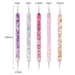 5 In 1 Nail Double-Headed Drill Pen Acrylic Transparent Pole Nail Tool - Image 5