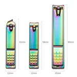 Black Color Titanium Nail Shear Exfoliating Manicure Tool, Specification: Large Flat (Colorful Titanium) - Image 3