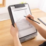 A4 Desktop Plastic Folder Data File Storage Box With Copy Panel Clip Function - Image 7